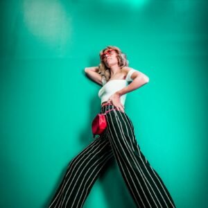 High-Rise Ivory Palazzo Trousers